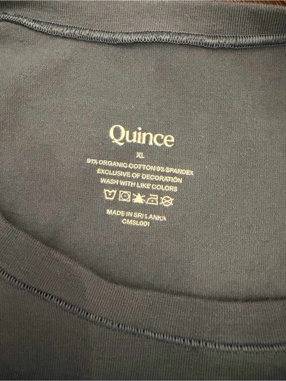 Quince Stretch Cotton Jersey Bodysuit Ocean Blue Size XL - Picture 3 of 3
